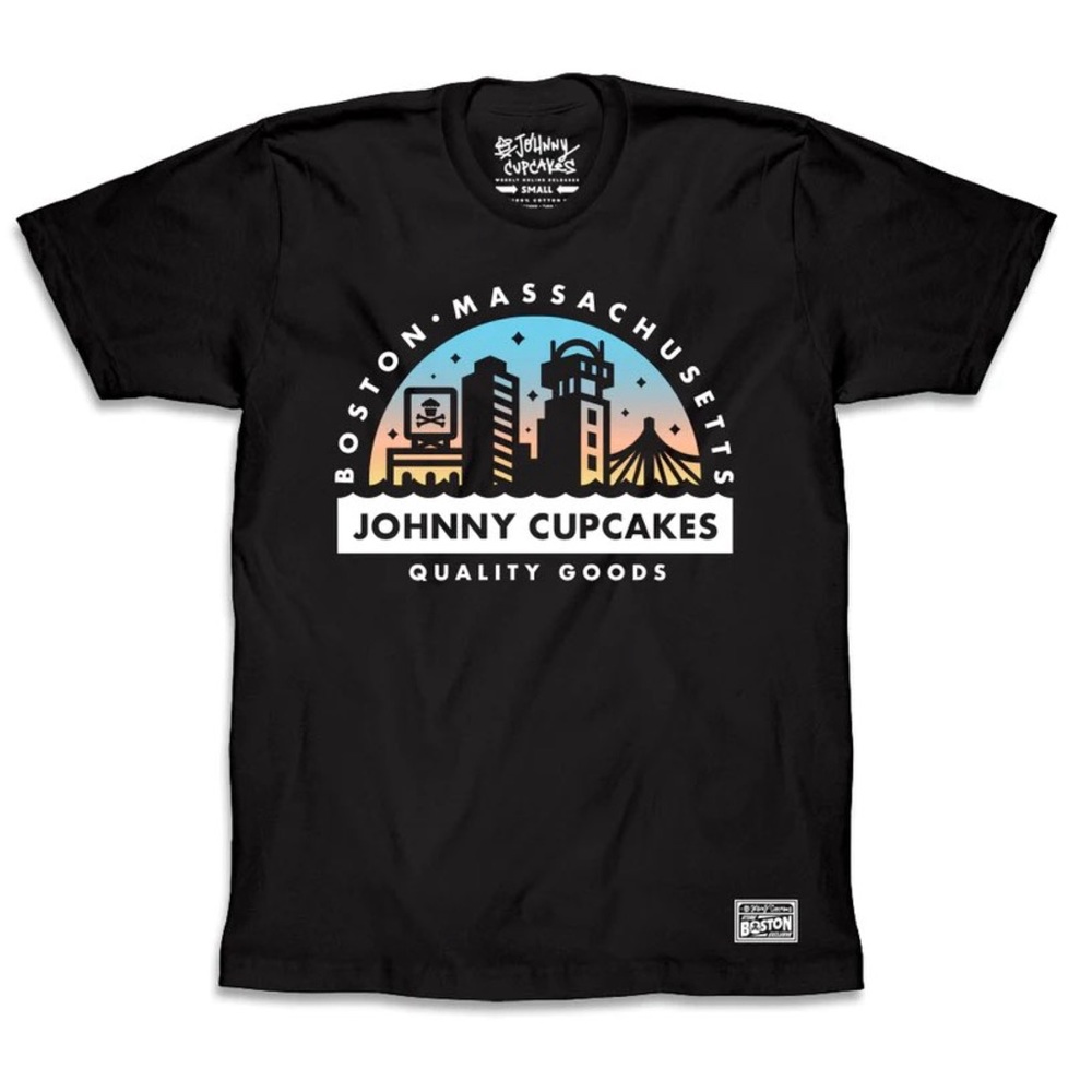Johnny Cupcakes Mens Boston Massachusetts Skyline Exclusive‎ Soft Tee Shirt M